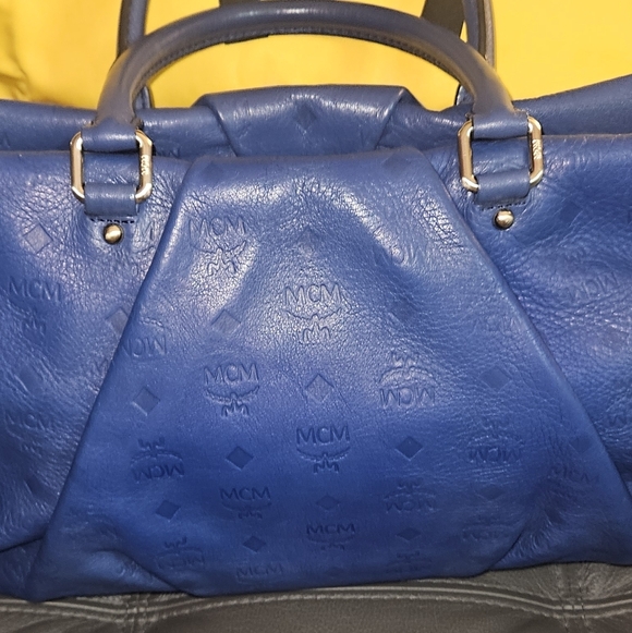 MCM Royal Blue Satchel Bag - Picture 3 of 7
